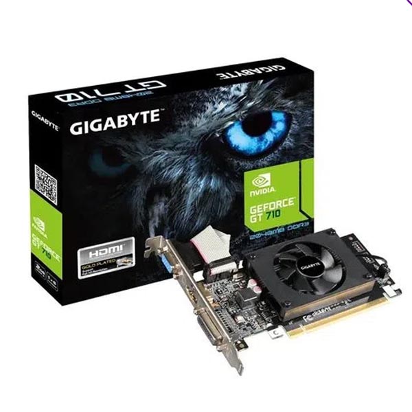Placa de Video Gigabyte GeForce GT 710 2GB DDR3 Low Profile 64-bit, GV-N710D3-2GL - Foto 0