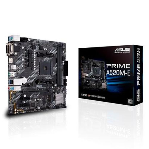 Placa-Mãe Asus Prime A520M-E, AMD AM4, mATX, DDR4 - Foto 0