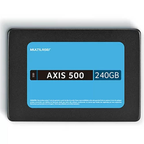 SSD Multilaser Axis 500 2,5 240Gb, Gravação 500 MB/S - SS200 - Foto 0
