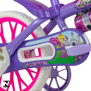 Bicicleta Aro 12 Infantil Violet Roxa Com Rodinha Nathor