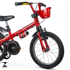 Bicicleta Aro 16 Infantil Lady Vermelha Com Rodinha Nathor