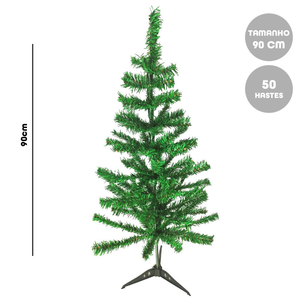 Árvore de Natal Pinheiro 90cm Decorativa 50 Hastes Verde - Pedagógica -  Papelaria, Livraria, Artesanato, Festa e Fantasia