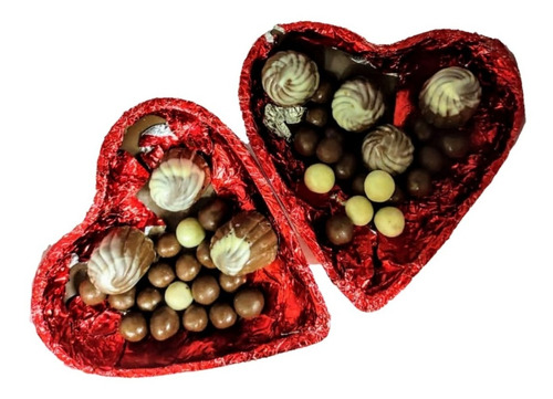 Coração de Chocolate com Bombons e Flocos sortidos Spinassi