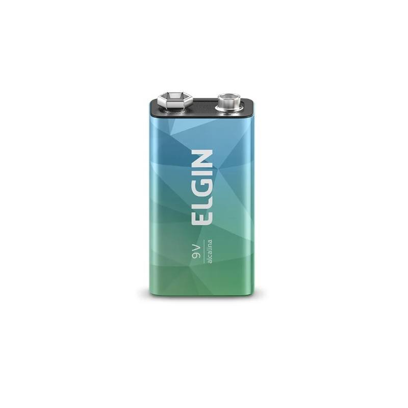 Bateria Alcalina 9V 6LR61 blister com 1 unidade - Elgin
