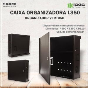 Caixa Organizadora Vertical L350 - Preta IPEC