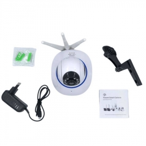 Câmera Robô Ip Wifi 360º Com 3 Antenas 720p Sistema Yoosee DecoEletro