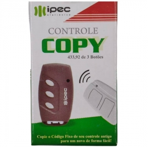 Controle Copiador Copy 433mhz 3 Botões IPEC