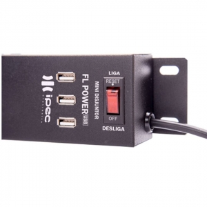 Filtro de Linha Com USB FL Power Preto - IPEC
