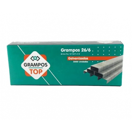 GRAMPO 26/6 CX C/5000 GALVANIZADO TOP