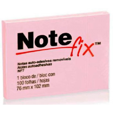 NOTEFIX 76X102MM NEOM ROSA 100 FLS