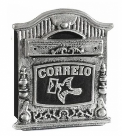 Caixa De Correio Colonial Preto/Prata n°13 - Alumínio