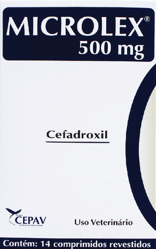 Antibiótico Microlex 500 mg com 14 Comprimidos Cepav para Cães e Gatos