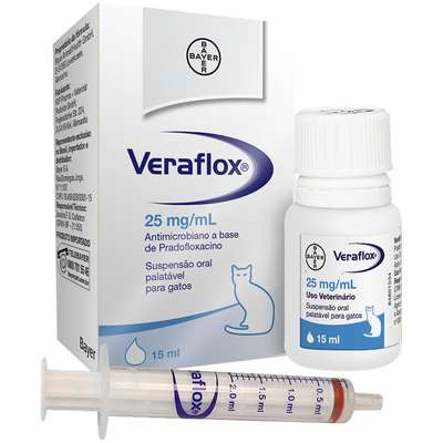 Antimicrobiano Bayer Veraflox 15 mL para Gatos