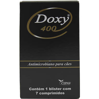 Antimicrobiano Doxy 400 para Cães com 14 Comprimidos