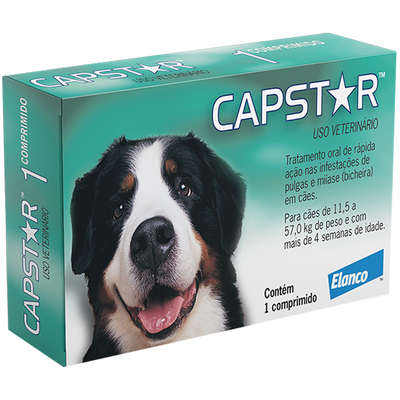 Antipulgas Capstar 57 mg para Cães acima de 11,4 Kg