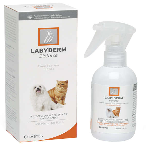 Emulsão Labyes Labyderm Bioforce Spray para Cães e Gatos 100 ml