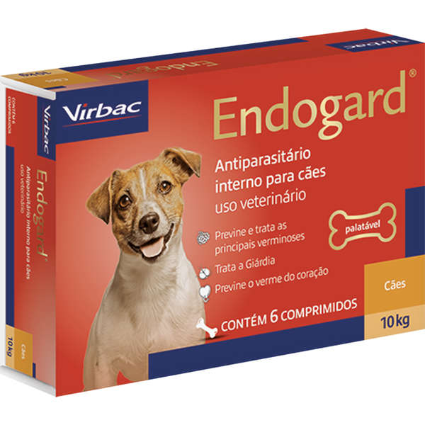 ENDOGARD Vermífugo para cães até 10kg cx com 6 comprimidos