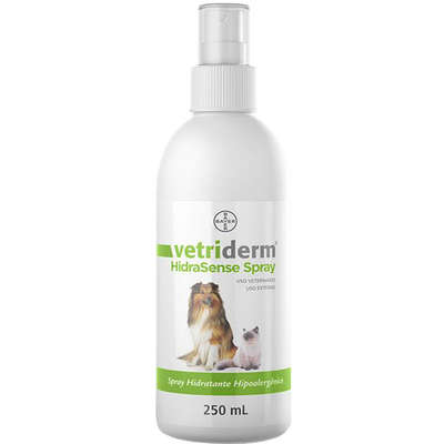 Spray Hidratante Bayer Vetriderm Hipoalergênico HidraSense 250 ml para Cães e Gatos