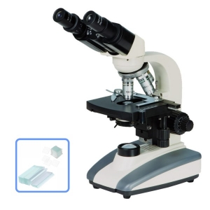 Microscópio Biológico Binocular 1000x Led DI-136B + Brindes