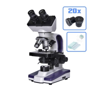 Microscópio Biológico Binocular 2000x Led DI-116B + Brindes