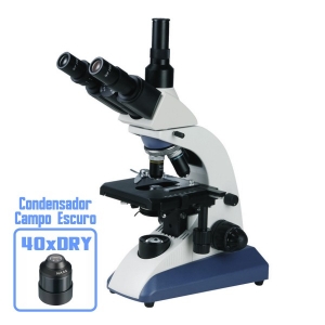 Microscopio Biologico Trinocular DI-211T com Campo Escuro