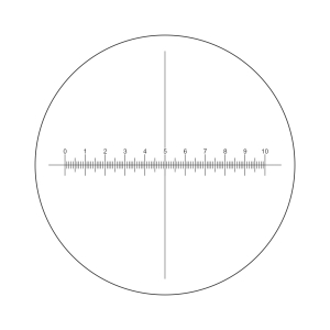 Ocular de10x20 com Reticulo Micrométrico (Tubo 23mm)