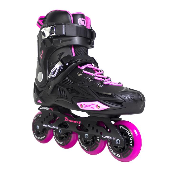 PATINS INLINE FREESTYLE TRAXART DYNAMIX  - 80MM ABEC-7 - ROSA - 4 (USA) - 35/36 (BR)