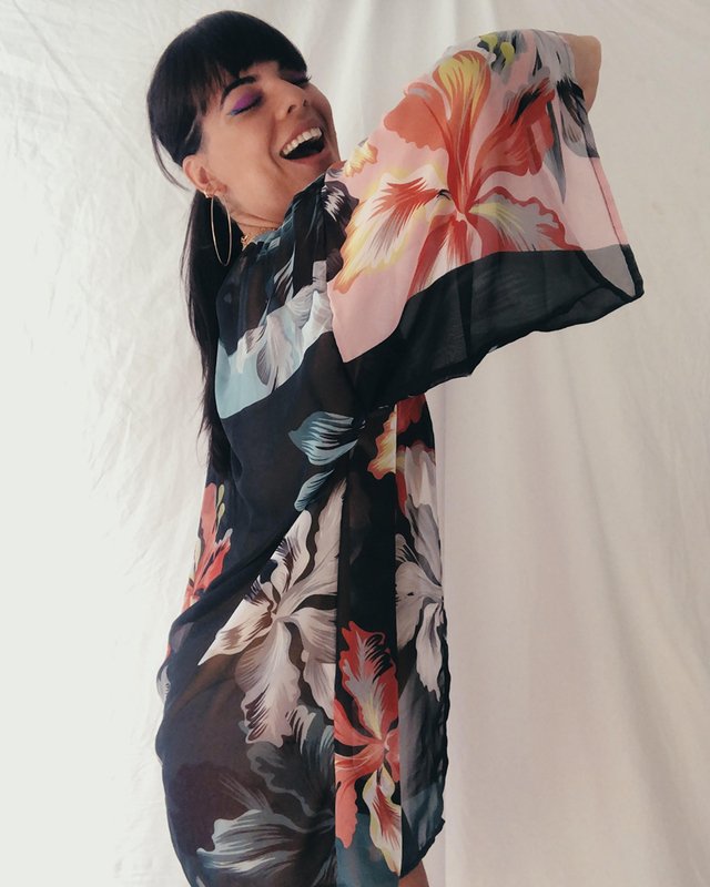 Kimono de tecido da vovó Judite