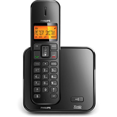 Telefone sem fio Philips SE1701B Luminoso c/ Display e Identificador de Chamadas
