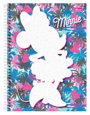 Caderno Espiral Capa Dura Universitário 10 Matérias Minnie Fashion - Tilibra