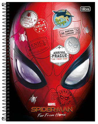 Caderno Espiral Capa Dura Universitário 10 Matérias Spider-Man - Tilibra
