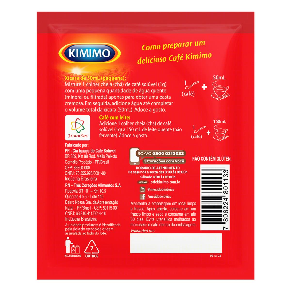 CAFÉ SOLÚVEL KIMIMO REFIL 50G