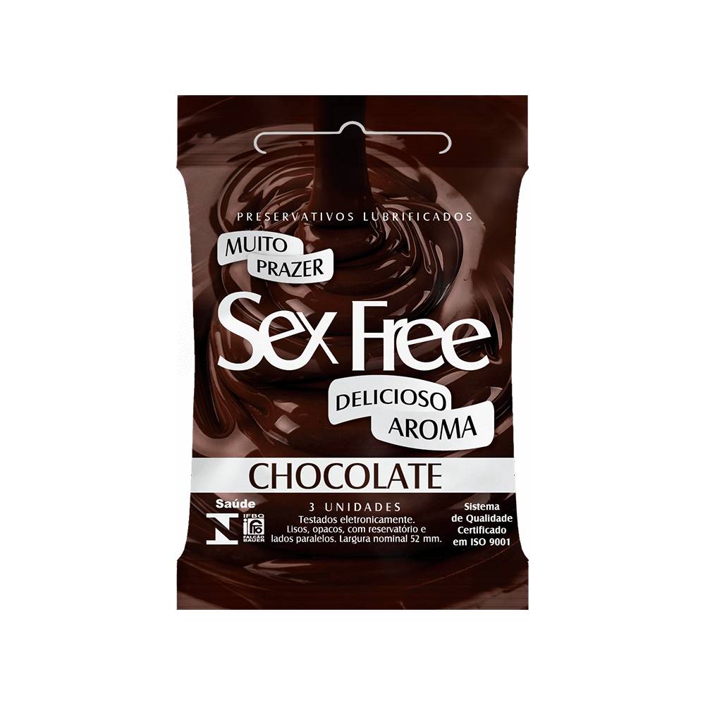 PRESERVATIVO SEX FREE CHOCOLATE COM 3UND