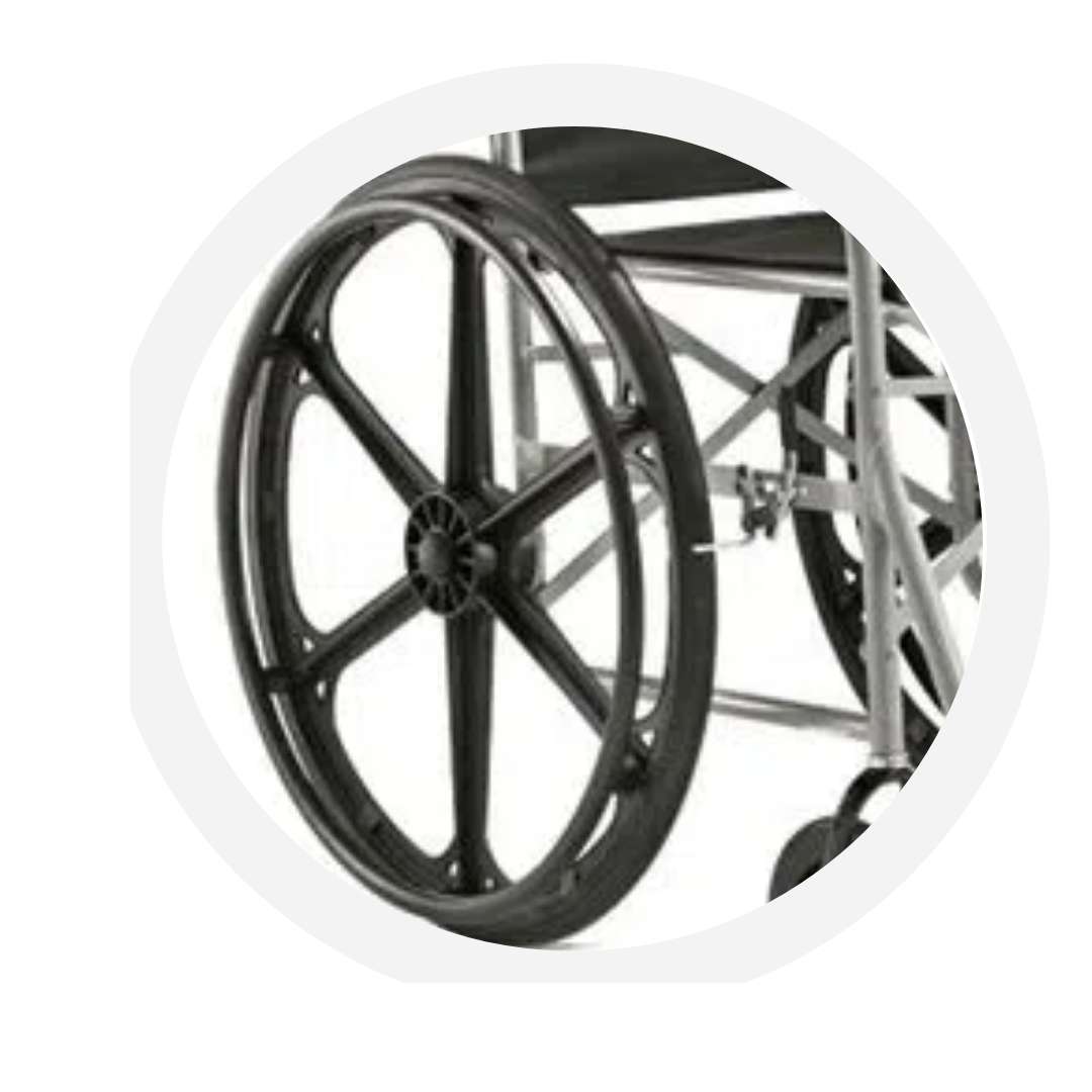 Cadeira de Rodas Nylon Pneu Inflável 1009 PI até 90kg - Jaguaribe