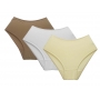 Kit com 3 Calçolas Plus Size Cotton Vangli - 2014 Marfim/Branco/Chocolate
