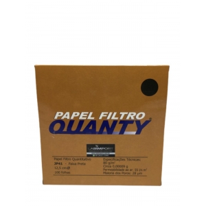 Papel Filtro Quantitativo Jp 41 Faixa Preta 12,5cm
