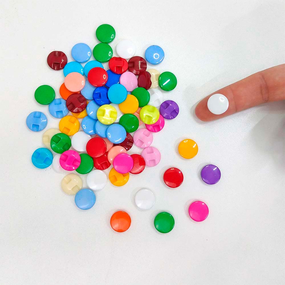 Mini Botão Confete Colorido