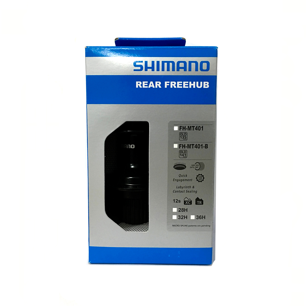 Cubo Traseiro Shimano Rolamento Selado FH-MT401-B 28F 9x141mm Micro Spline 12v