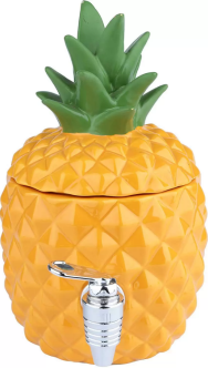 Dispenser Cerâmica Decorativo Pineapple Amarelo 