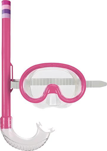 Máscara de Mergulho e Snorkel Infantil - Rosa