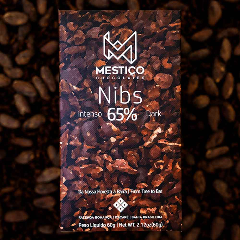 Chocolate Dark 65% Nibs 60g - Mestiço Chocolates