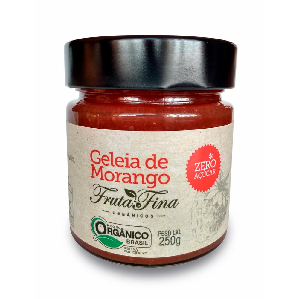 Geleia Zero Açúcar Morango 250g - Fruta Fina Orgânicos