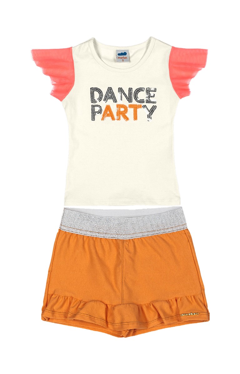 Conjunto bebê/infantil marlan festa dançante - 01 a 08 anos