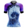 Camisa Ciclismo Brk Feminina Tie Dye Winter com UV 50+