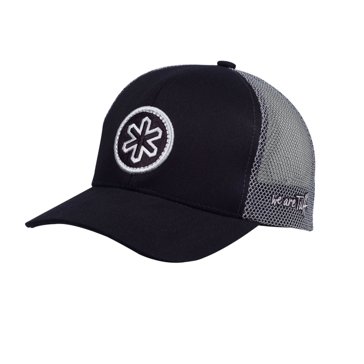 Boné Tuff preto com logo e tela cinza CAP 1467
