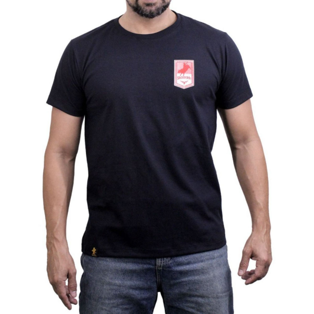 Camiseta Masculina Sacudido's Touro Costas Preto CM-236