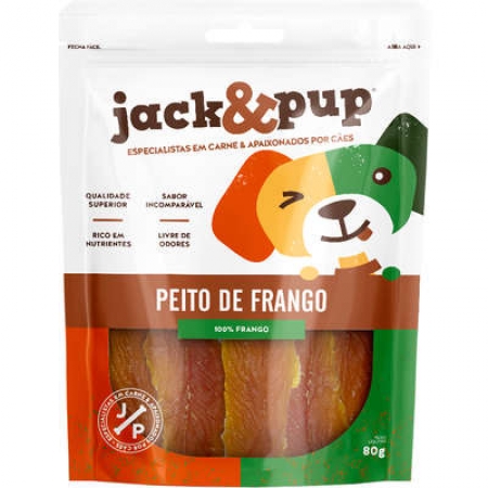 Petisco Jack&Pup Cães Sabor Peito de Frango 80g
