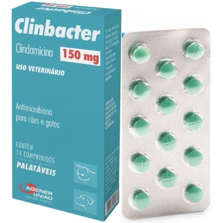 Antibiótico Clinbacter 150mg 14 Comprimidos (Clindamicina)