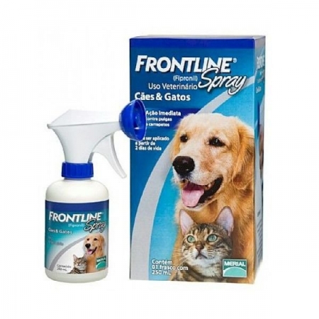 Frontline Spray Antipulgas e Carrapatos Cães e Gatos 250ml