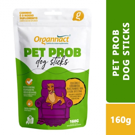 Suplemento Organnact Pet Prob Dog Sticks Para Cães 160g